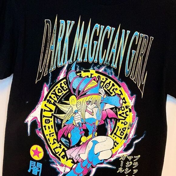Black Graphic Tee with Anime Design - Picture 2 of 3